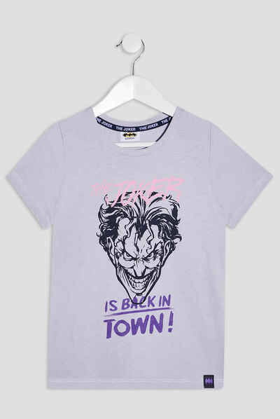 T-shirt manches courtes Batman parme garçon