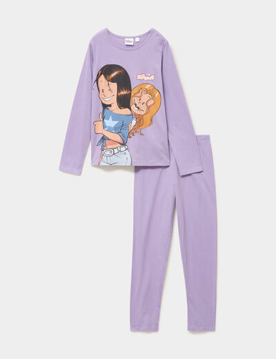 Ensemble pyjama coton Les Sisters parme fille