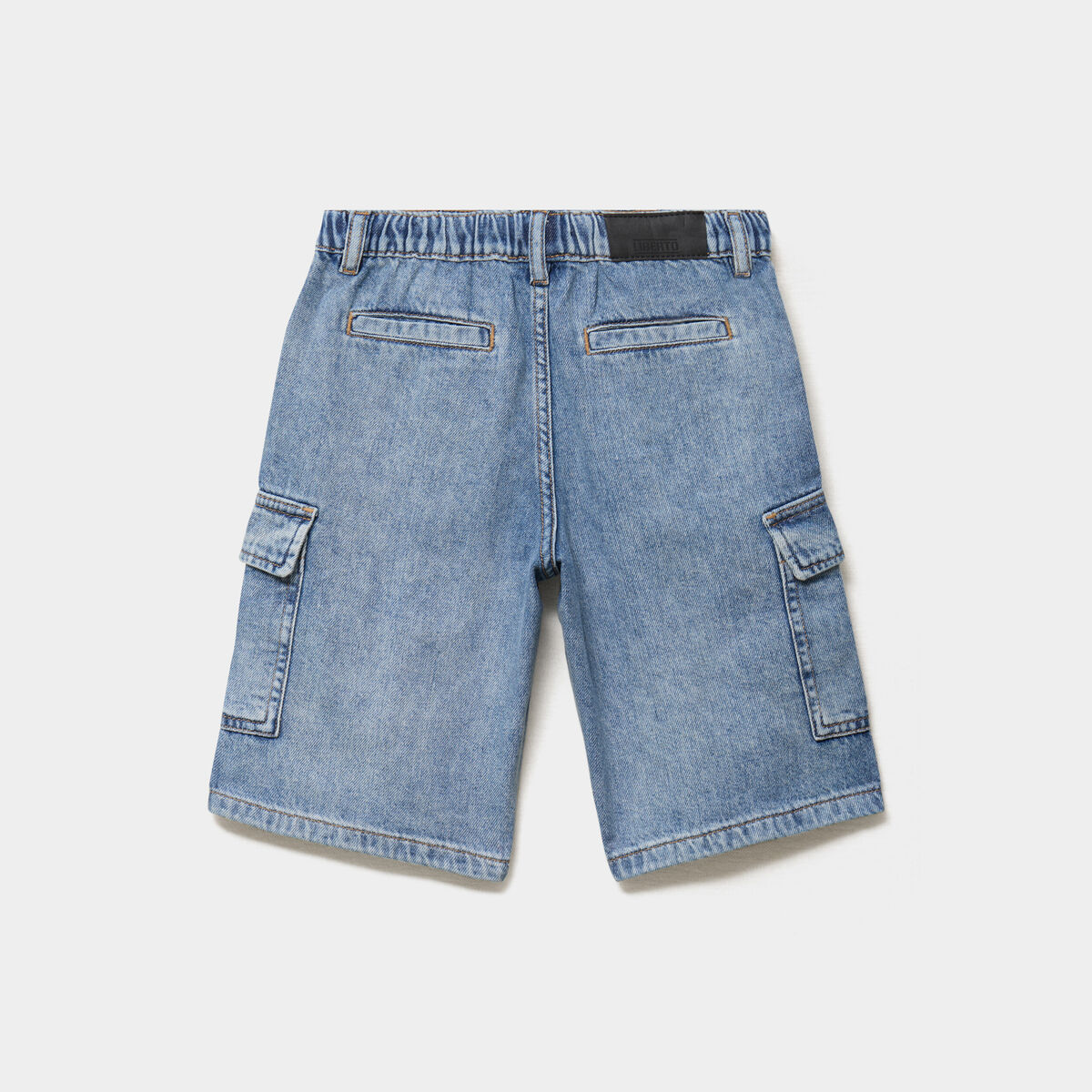 Bermuda en jean regular coton denim double stone gar&ccedil;on