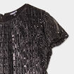 Robe paillette courte Liberto gris argent fille