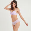 Shorty en dentelle parme femme