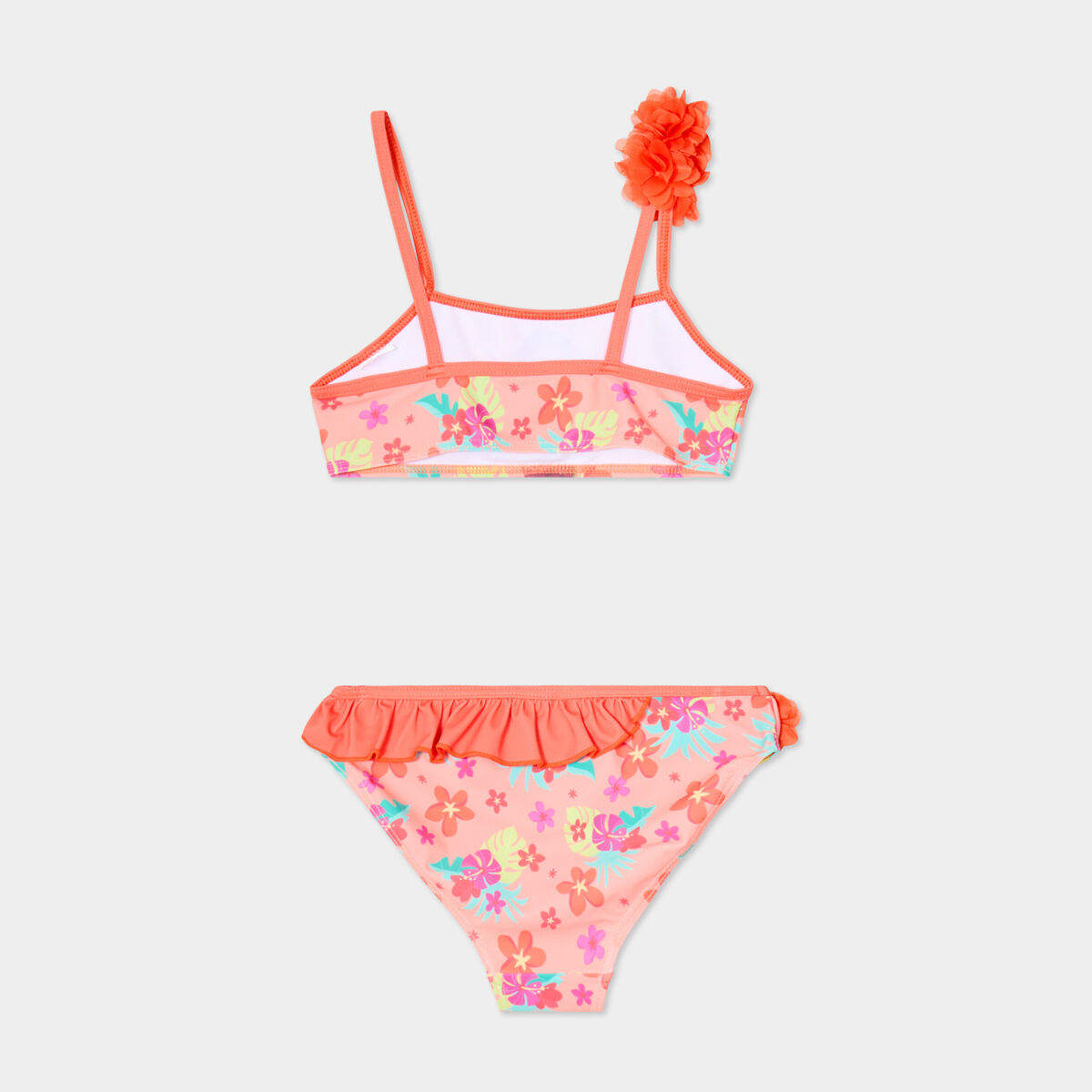Maillot de bain 2 pi&egrave;ces Vaiana orange clair fille