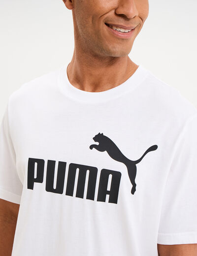 T-shirt manches courtes coton Puma blanc homme