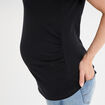 T-shirt grossesse manches courtes coton noir femme maternité