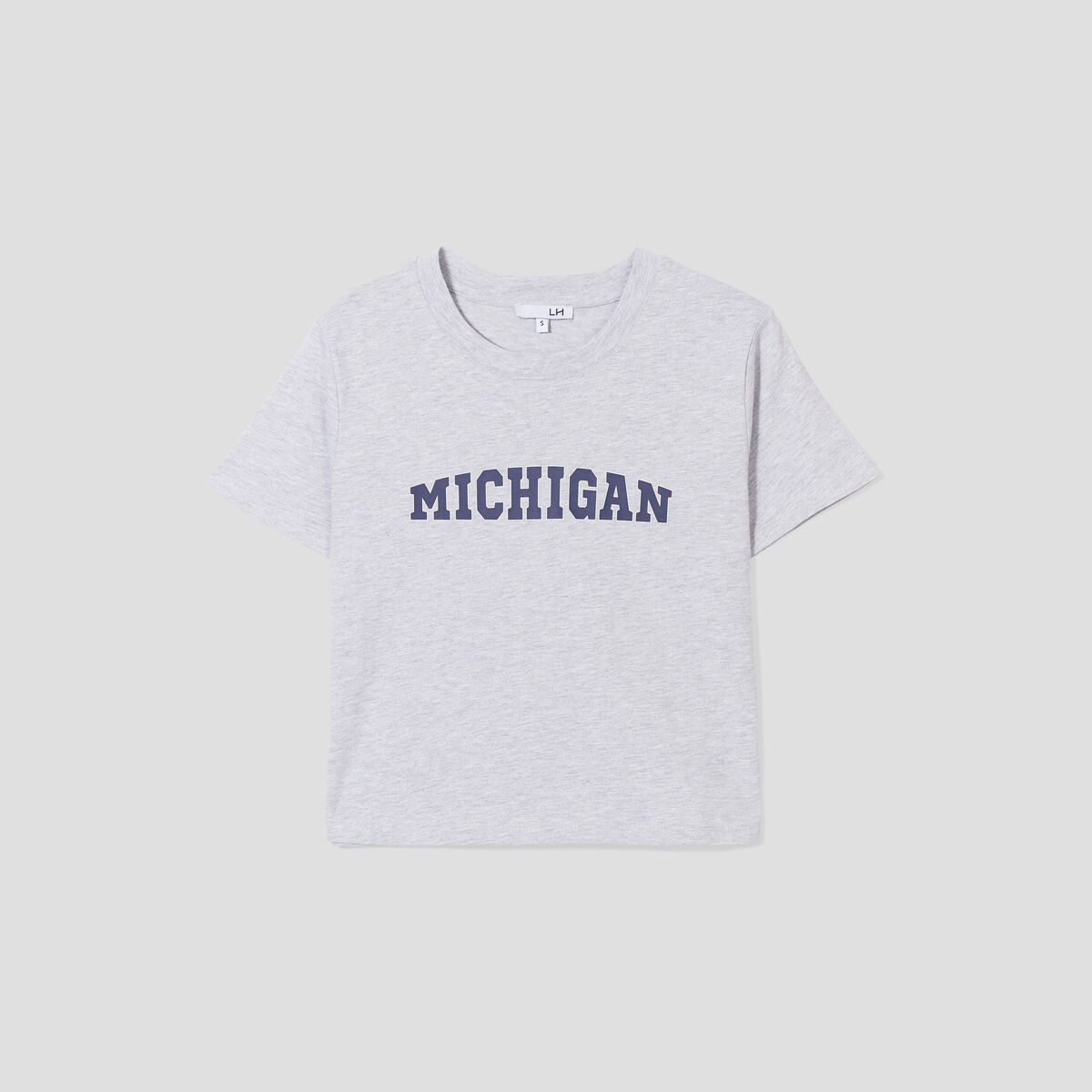 T-shirt pyjama manches courtes coton gris clair femme