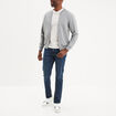T-shirt droit col en V Liberto blanc homme