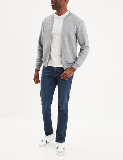 T-shirt droit col en V Liberto blanc homme