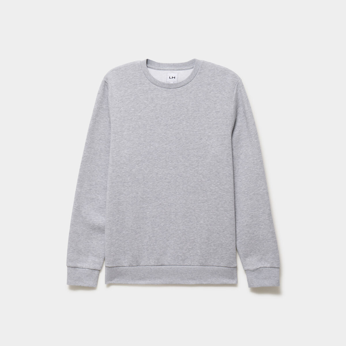 Sweat molleton col rond gris clair homme