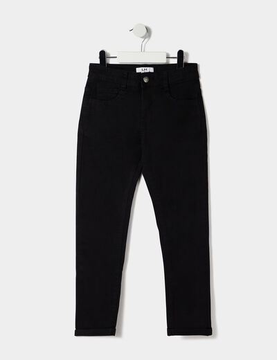 Pantalon regular avec poches noir garçon