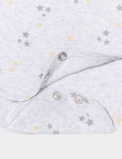 Lot 3 bodies US coton manches longues blanc mixte