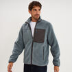 Veste effet sherpa zipp&eacute;e 3 poches bleu gris homme