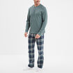 Ensemble pyjama manches longues 2 pièces vert homme