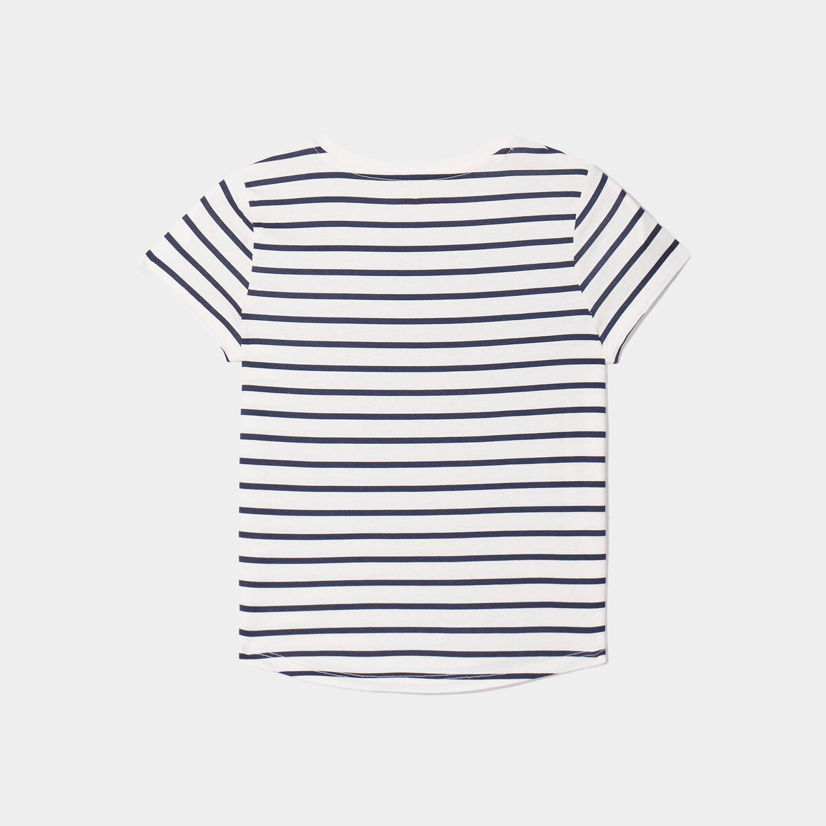T-shirt droit manches courtes Creeks ecru fille