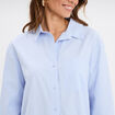 Chemise oversize popeline de coton bleu ciel femme
