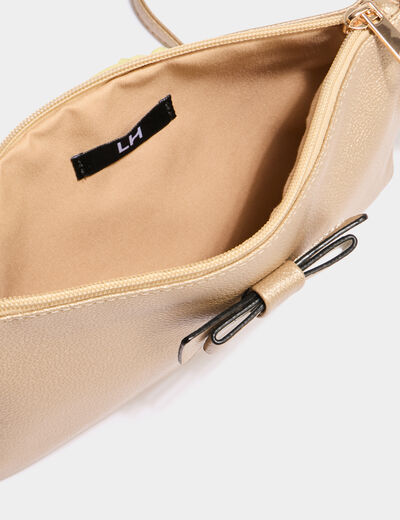 Sac pochette en bandoulière couleur or femme
