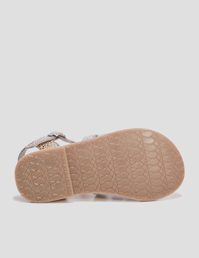 Sandales en cuir Creeks multicolore fille