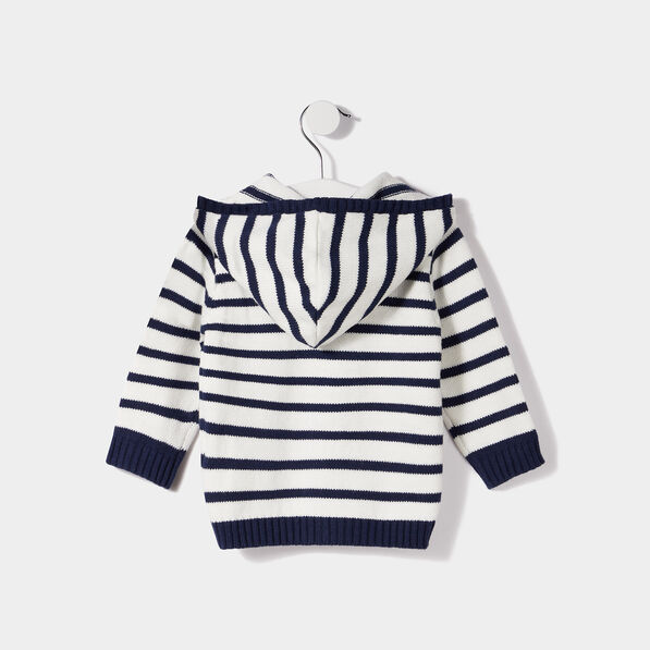 Gilet zippé à capuche Creeks bleu marine bébé garçon