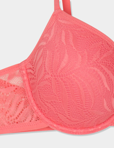 Lot 2 soutiens-gorge corbeille dentelle vieux rose femme