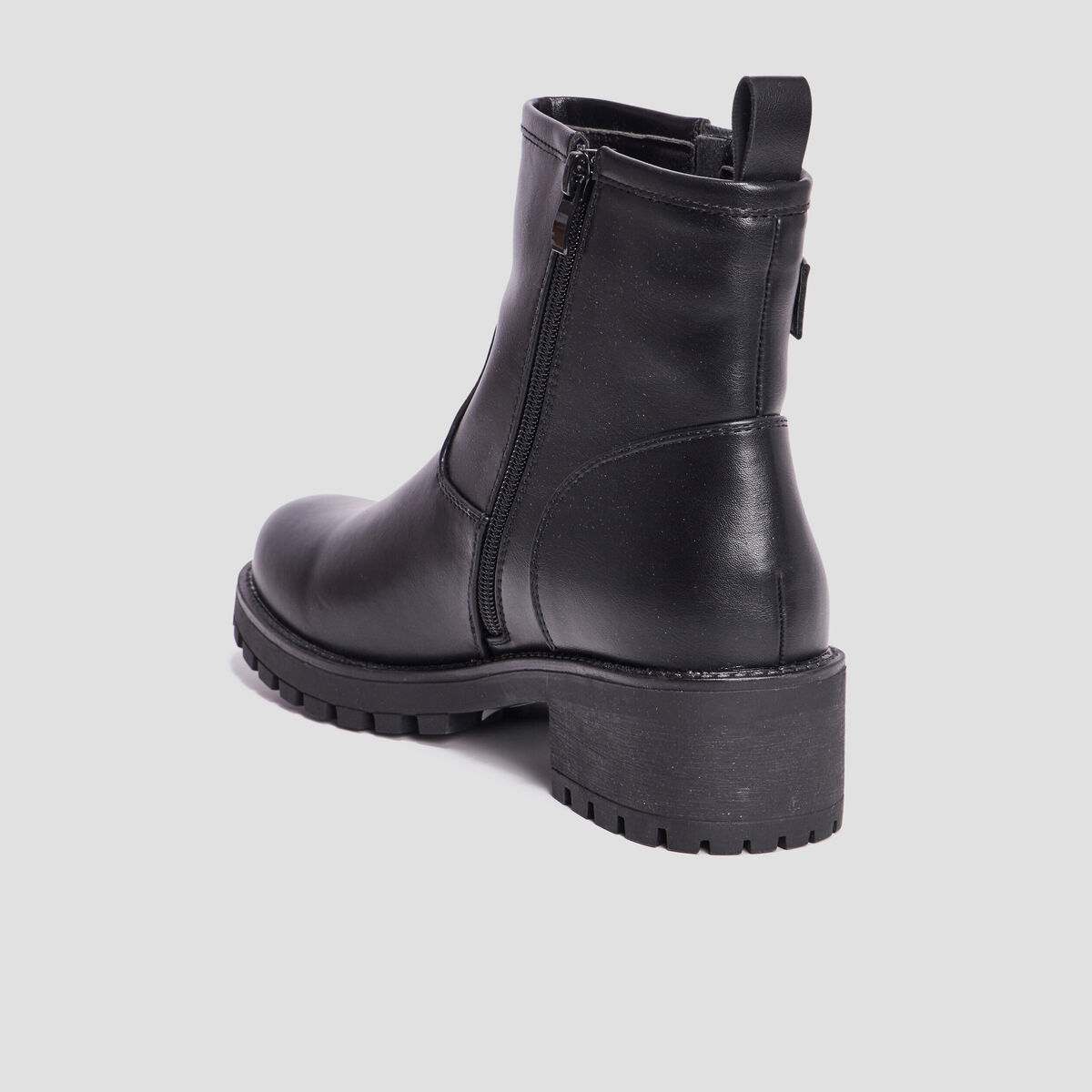 Bottines ranger avec boucles noir femme