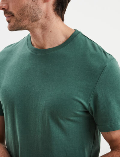 T-shirt en coton manches courtes vert menthe homme