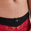 Shorty en micro dentelle rouge femme