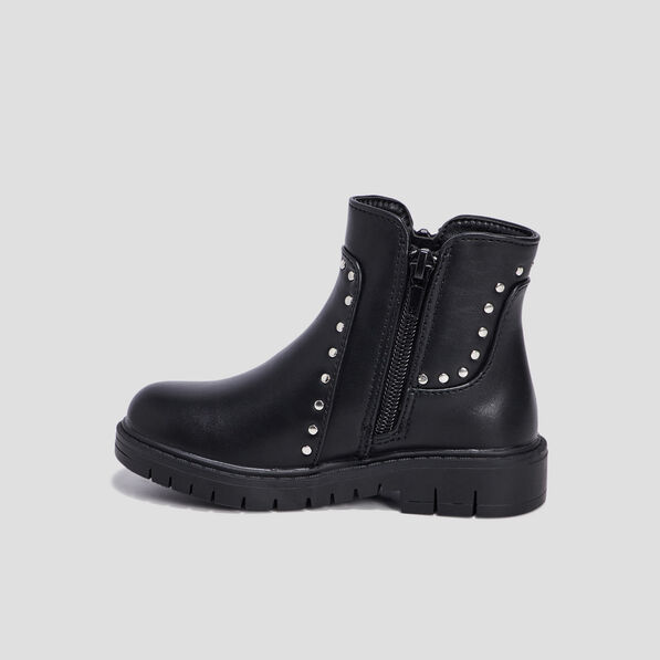 Bottines avec clous noir fille