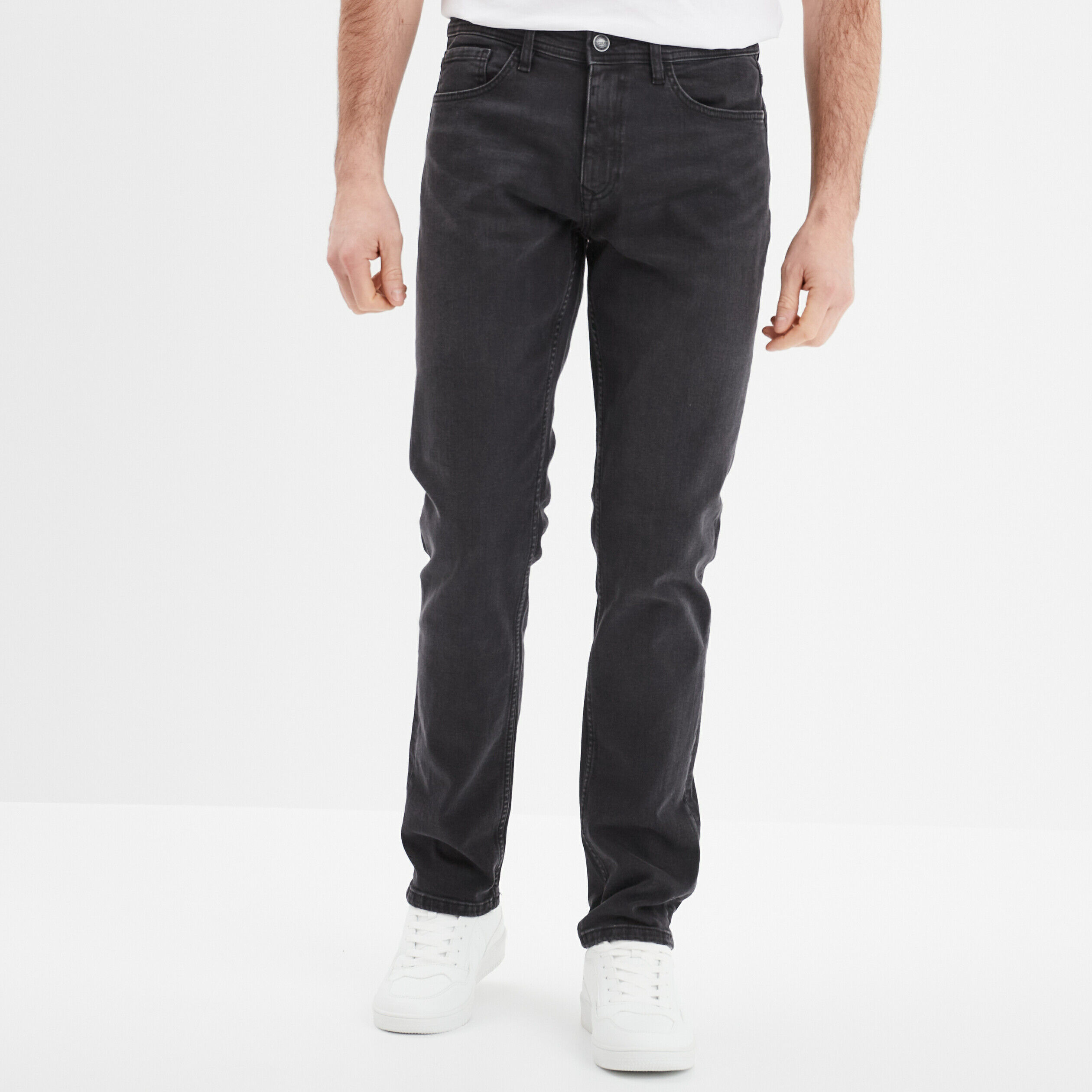 Jeans denim straight 5 poches denim noir homme CREEKS