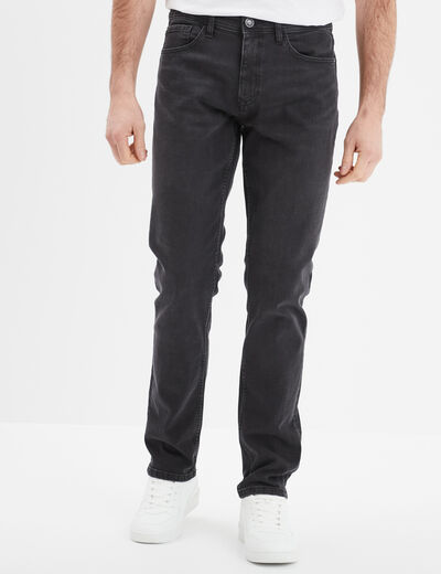 Jeans denim straight 5 poches denim noir homme