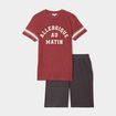 Ensemble pyjama short bordeaux homme