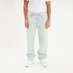 Jean relaxed 5 poches coton denim bleach homme
