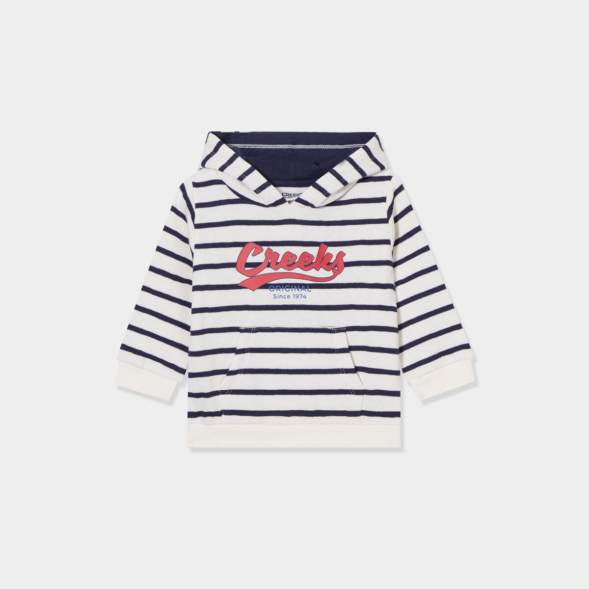 Sweat à capuche hoodie Creeks bleu marine bébé garçon
