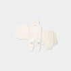 Ensemble 3 pi&egrave;ces dors-bien body gilet creme b&eacute;b&eacute;