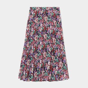 jupe midi plissee patineuse multicolore femme Jupe midi plissée patineuse multicolore femme