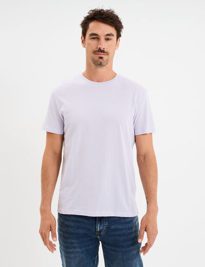 T-shirt en coton manches courtes parme homme