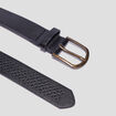 Ceinture perfor&eacute;e noir femme