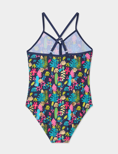 Maillot de bain une pièce bleu marine fille