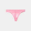 Tanga en dentelle rose femme