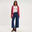 T-shirt logo NAF NAF manches courtes blanc femme