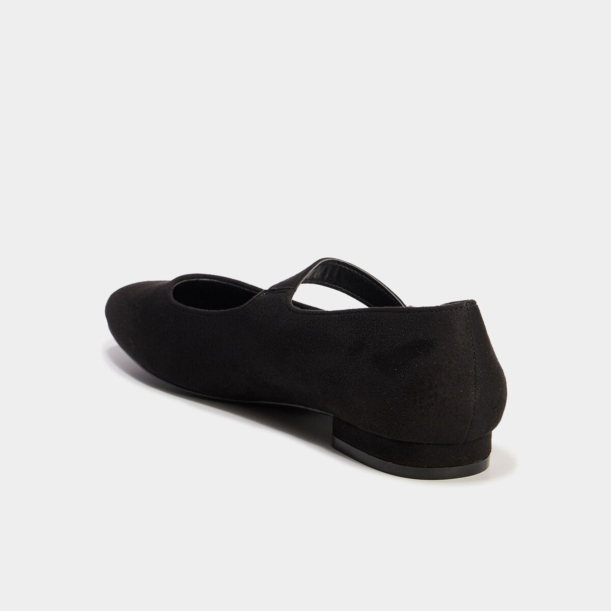 Ballerines bouts carrés noir femme