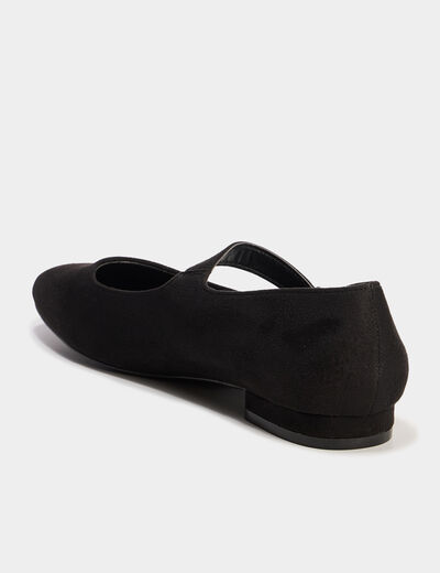 Ballerines bouts carrés noir femme