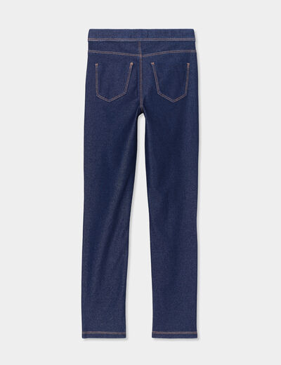Jegging taille standard coton bleu fille