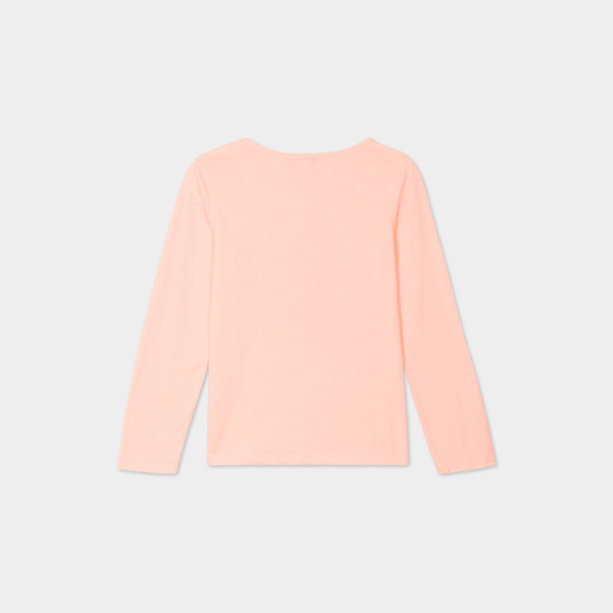 Ensemble pyjama pantalon 2 pi&egrave;ces orange corail fille
