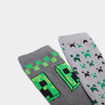 Lot 2 paires chaussettes Minecraft vert gar&ccedil;on