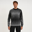 Pull droit col rond manches longues gris fonc&eacute; homme