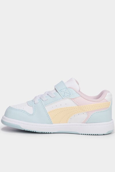 Baskets &agrave; scratchs Puma Rebound Slam bleu pastel fille