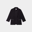 Veste blazer cintr&eacute; manches 3/4 noir femme