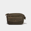 Sac rectangulaire effet velours c&ocirc;tel&eacute; vert kaki femme