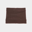 Tour de cou tricot&eacute; doubl&eacute; marron fonc&eacute; homme