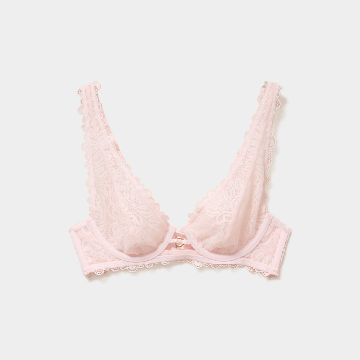 Soutien-gorge foulard dentelle rose clair femme