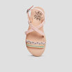 Sandales avec détails tressés rose fille